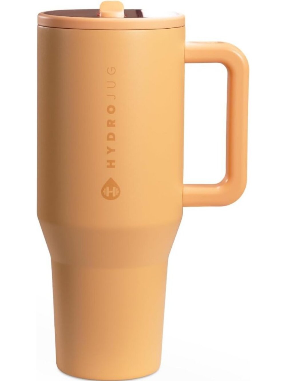 Insulated 40oz Tumbler with Handle & Straw - Perfect for Travel, Marigold Color